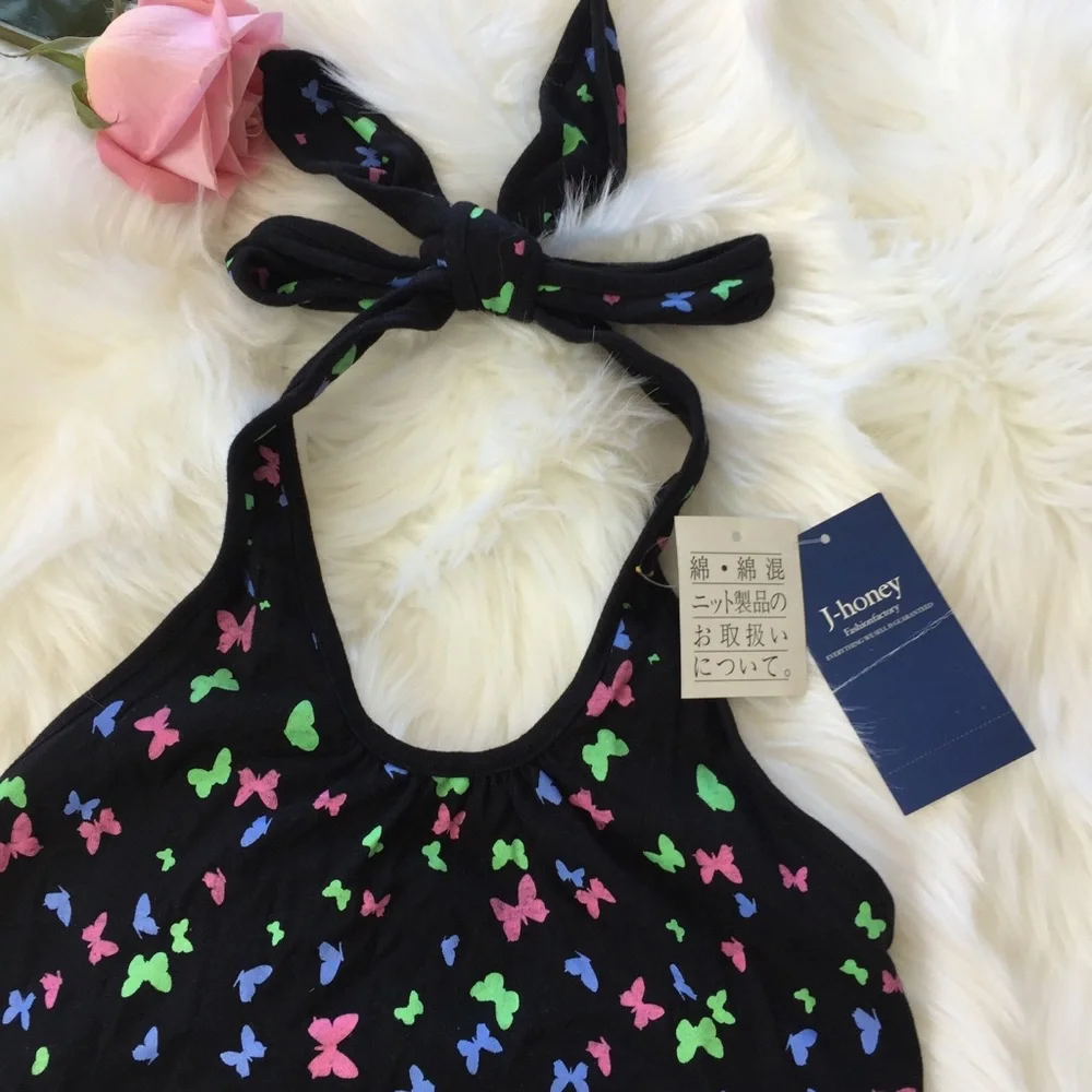 J-Honey (Japanese Brand) Butterfly Halter Top